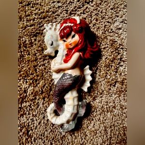 Vintage Lefton “ Mermaids on Seahorses “ Ceramic Wall Art 🌊🐴